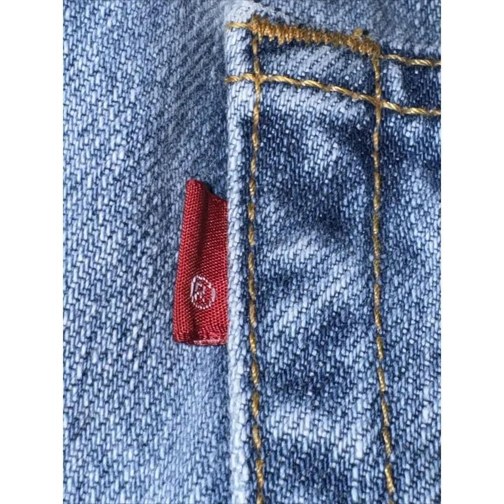Levis 505 VTG Light Wash 40X32 Regular Fit Rare‎ Blank Red Tag